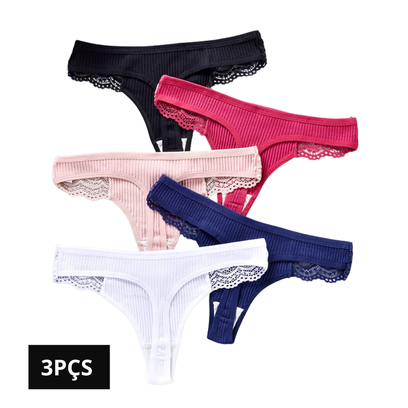 Tangas Fio Dental Comfort - Algodão Respirável  [Leve 3]
