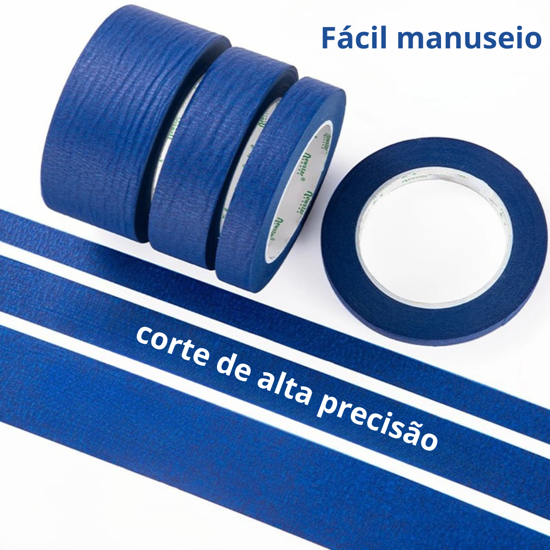 Fita Crepe Azul para Construção e Pintura [Compre Mais e Pague Menos]