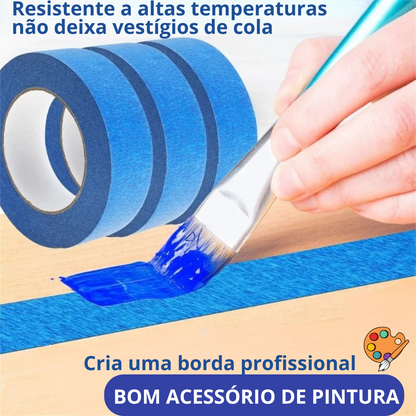 Fita Crepe Azul para Construção e Pintura [Compre Mais e Pague Menos]