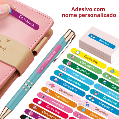 Etiqueta escolar de nome