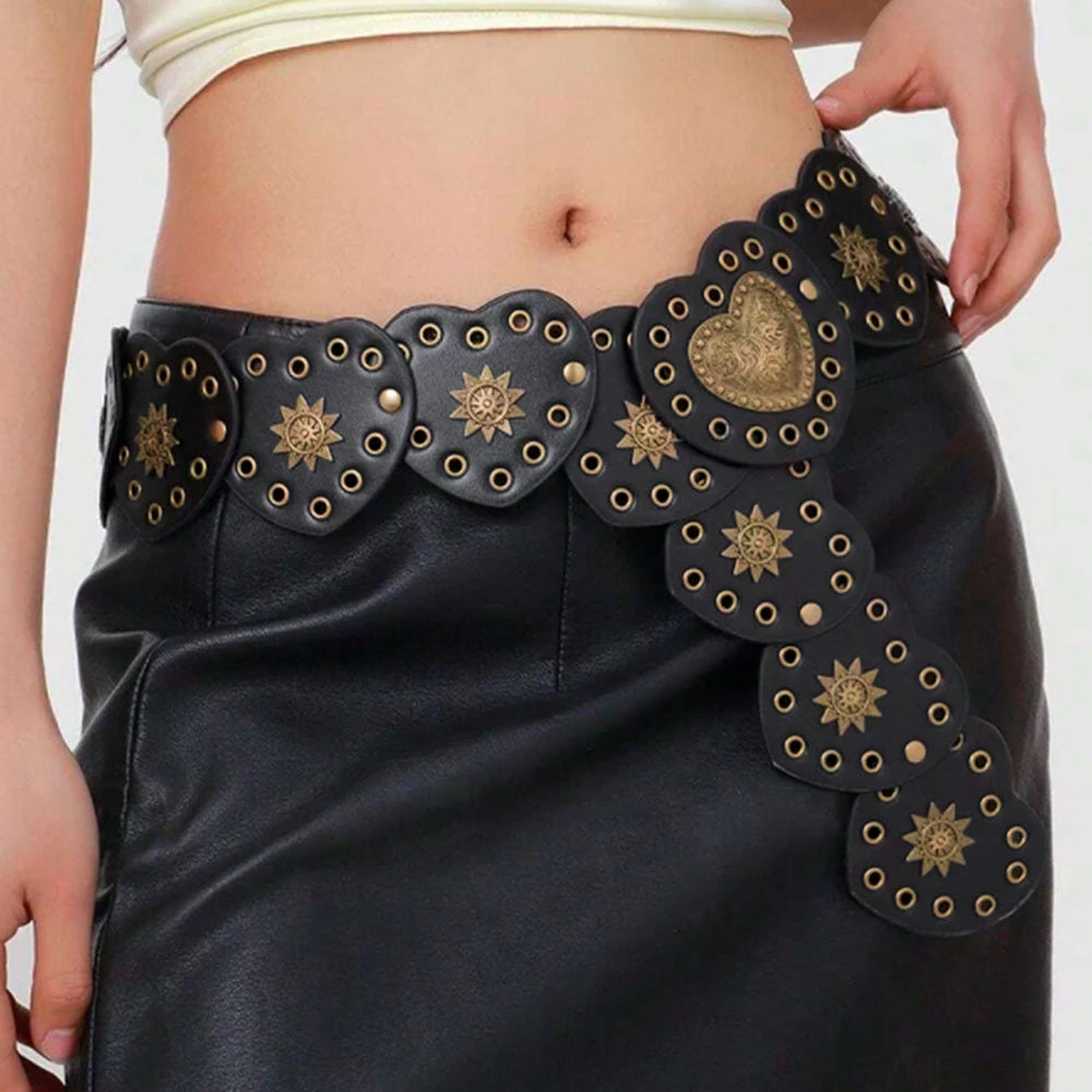 Cinto formato coração estilo vintage da moda