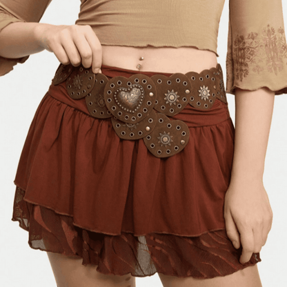 Cinto formato coração estilo vintage da moda