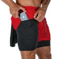 Shorts Para Treino 2 em 1 Esporte Air Effect 673 Direct Ofertas  vermelho